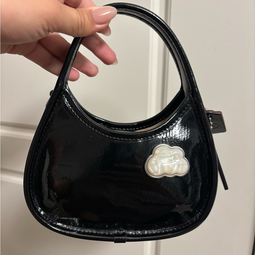 Coach Black Patent Leather Mini Bag